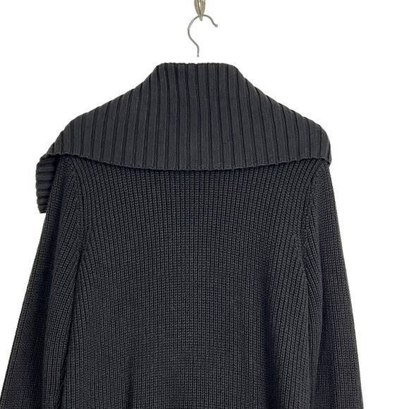 Michael Kors Black Button Up Hooded Sweater - Size L - Picture 10 of 14